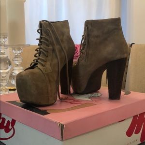 Jeffrey Campbell lita taupe suede